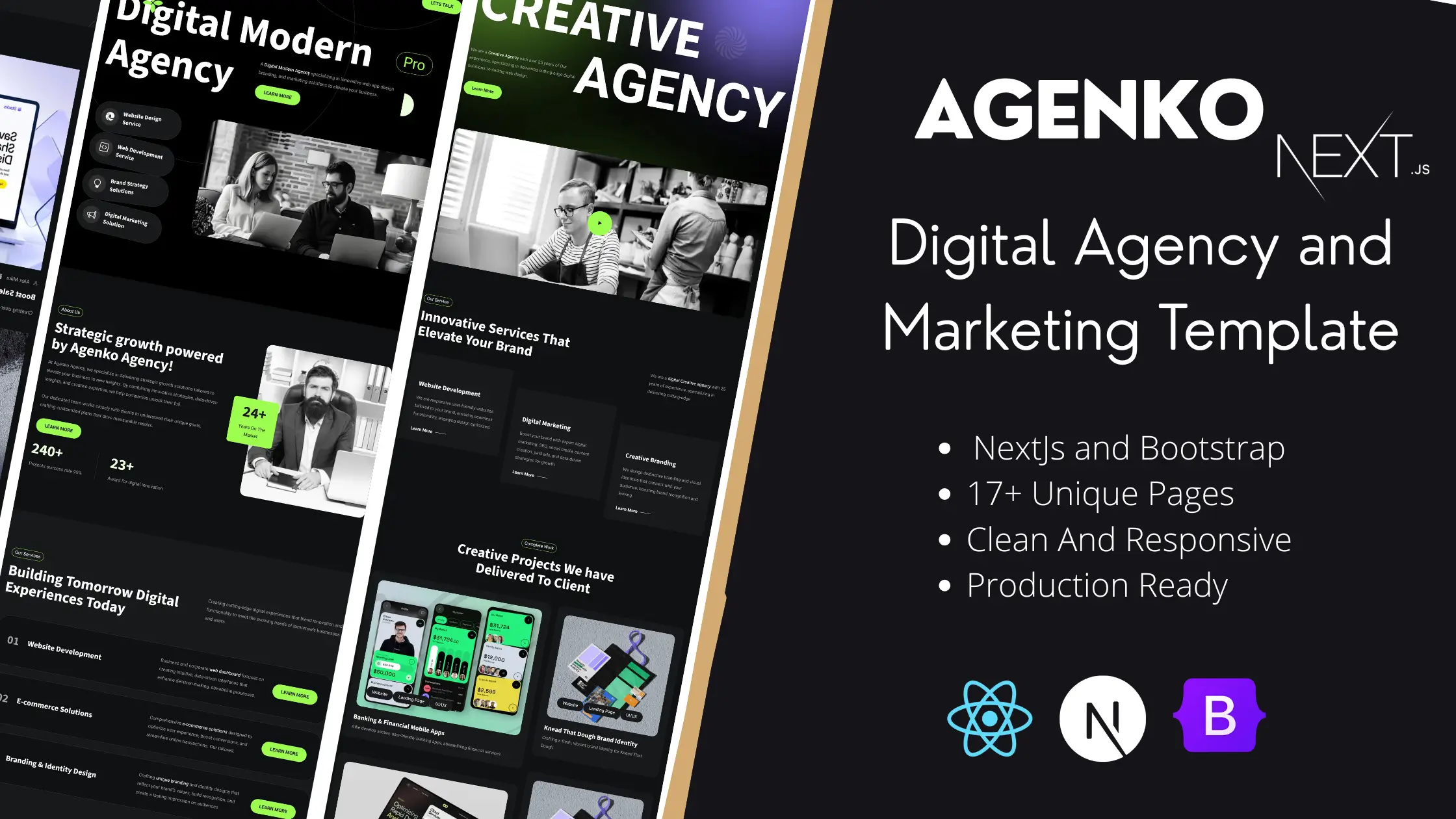 Preview image of Agenko - Nextjs Template For Digital Agency and Marketing