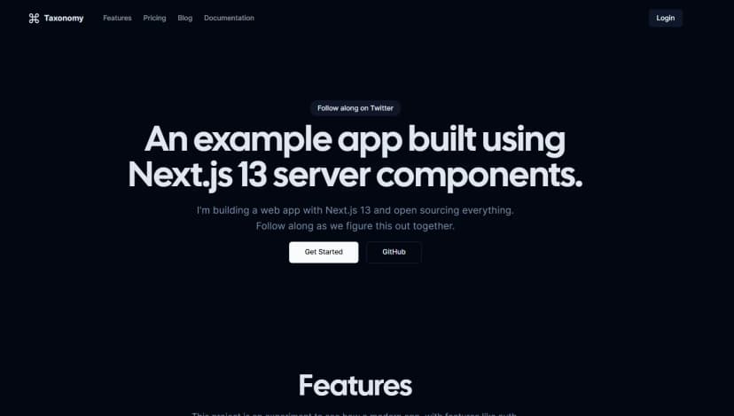Preview image of Taxonomy - Next.js Boilerplate for Modern Web Applications